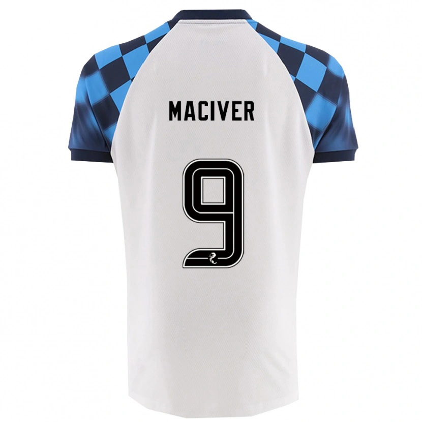 Danxen Criança Camisola Ross Maciver #9 Branco Azul Celeste Alternativa 2025/26 Camisa