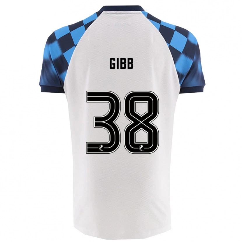 Danxen Criança Camisola Thomas Gibb #38 Branco Azul Celeste Alternativa 2025/26 Camisa