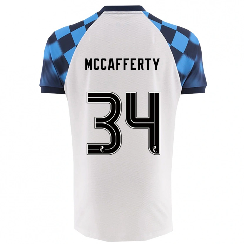 Danxen Criança Camisola Flynn Mccafferty #34 Branco Azul Celeste Alternativa 2025/26 Camisa