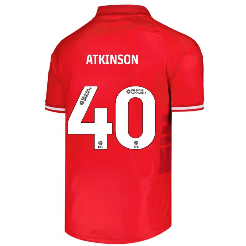Danxen Homem Camisola Aaron Atkinson #40 Vermelho Branco Principal 2025/26 Camisa