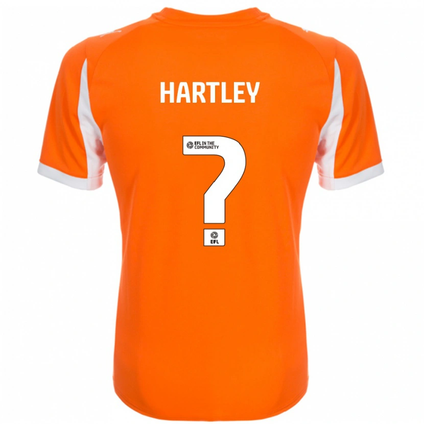 Danxen Homem Camisola Charlotte Hartley #0 Laranja Branco Principal 2025/26 Camisa