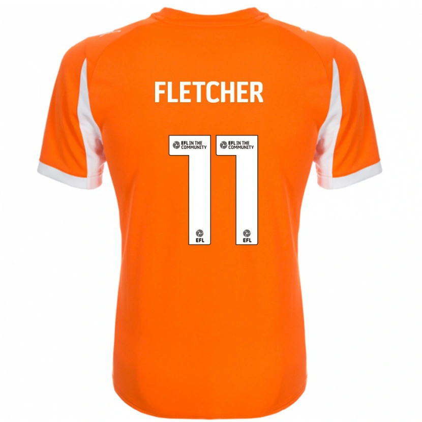 Danxen Homem Camisola Ashley Fletcher #11 Laranja Branco Principal 2025/26 Camisa