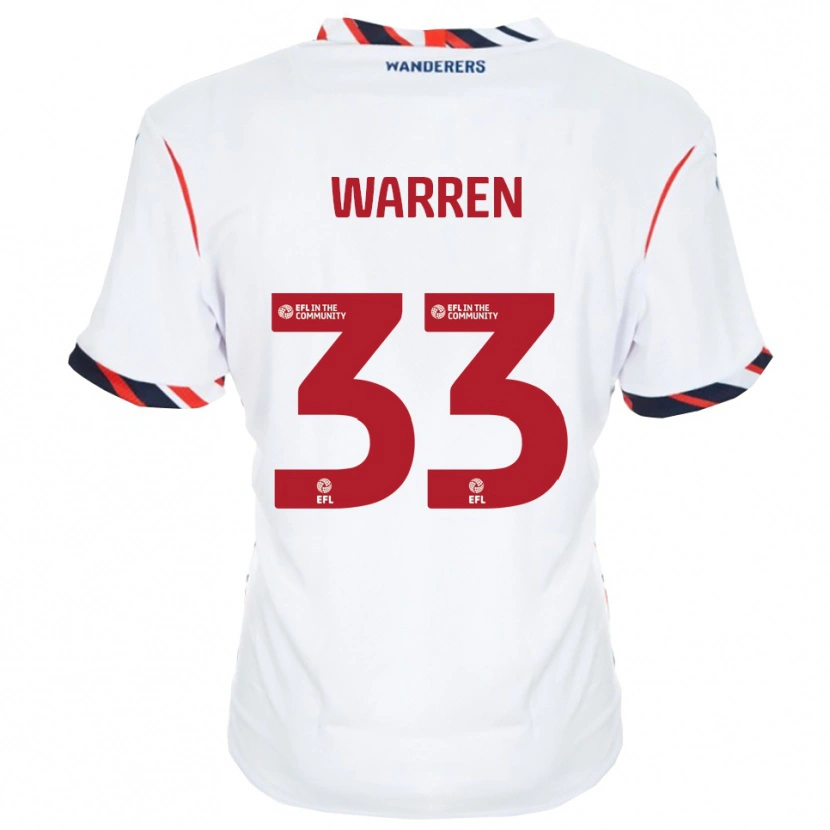Danxen Homem Camisola Charlie Warren #33 Branco Vermelho Principal 2025/26 Camisa