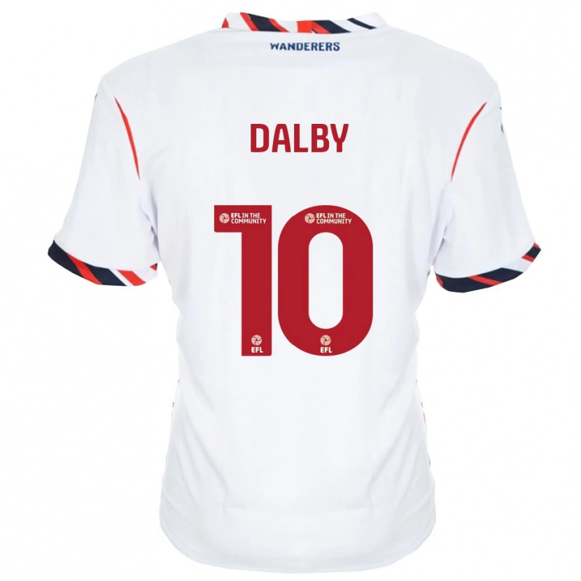 Danxen Homem Camisola Sam Dalby #10 Branco Vermelho Principal 2025/26 Camisa