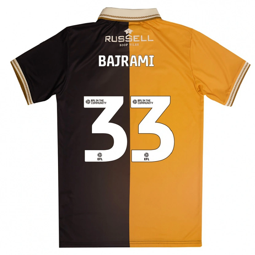 Danxen Homem Camisola Geraldo Bajrami #33 Amarelo Preto Principal 2025/26 Camisa