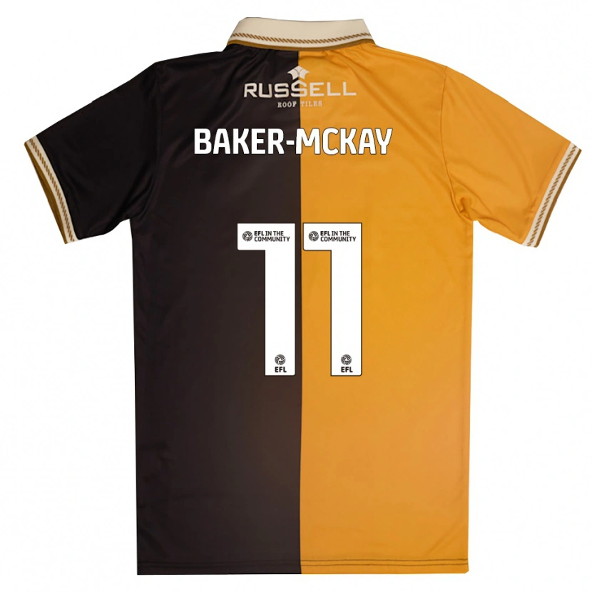 Danxen Homem Camisola Kiyan Baker-Mckay #11 Amarelo Preto Principal 2025/26 Camisa