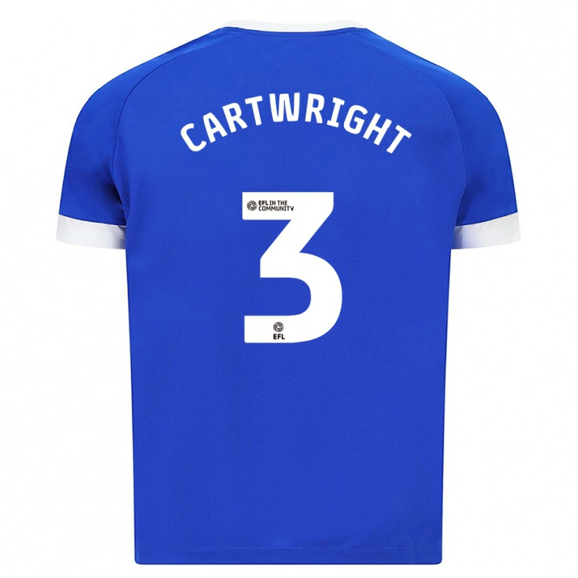Danxen Homem Camisola Logan Cartwright #3 Azul Branco Principal 2025/26 Camisa