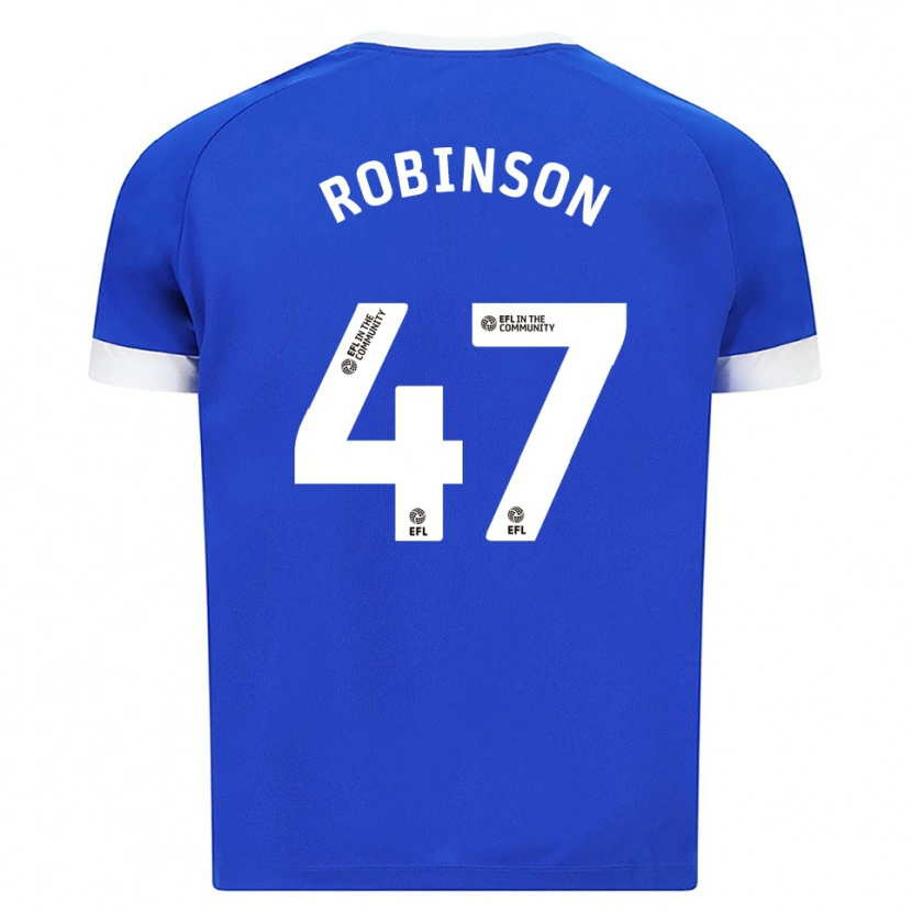 Danxen Homem Camisola Callum Robinson #47 Azul Branco Principal 2025/26 Camisa