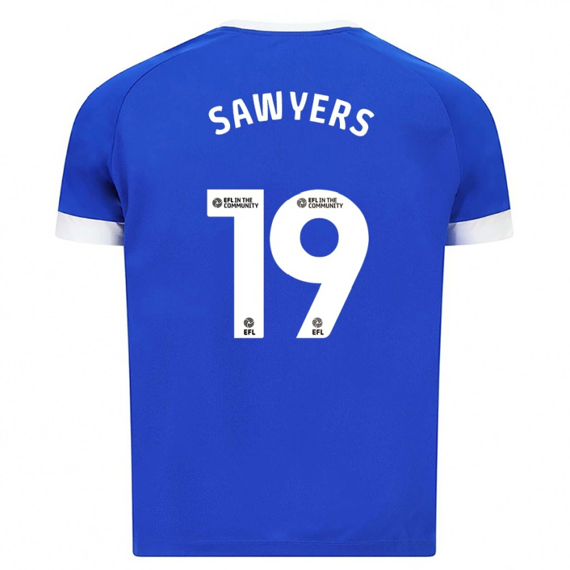 Danxen Homem Camisola Romaine Sawyers #19 Azul Branco Principal 2025/26 Camisa