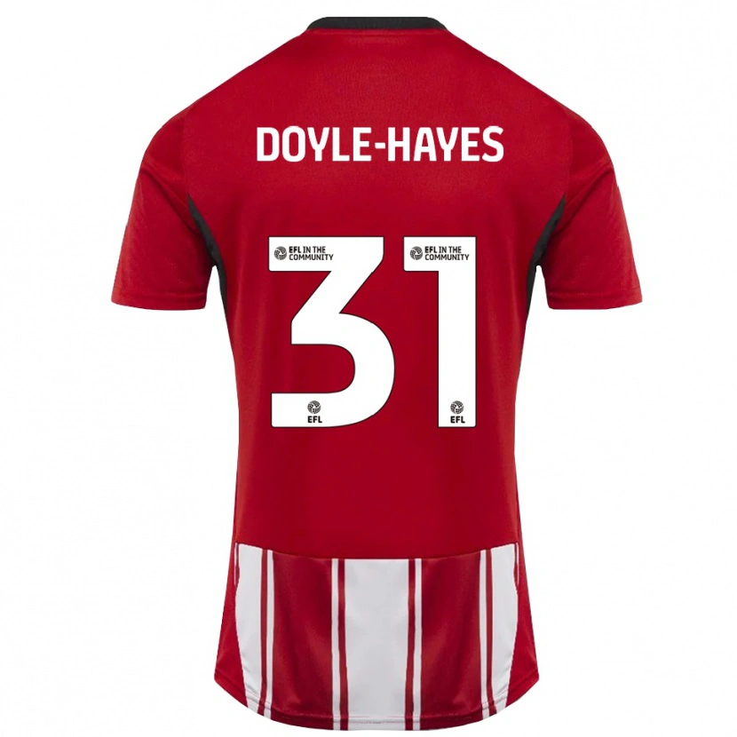 Danxen Homem Camisola Jake Doyle-Hayes #31 Vermelho Branco Preto Principal 2025/26 Camisa