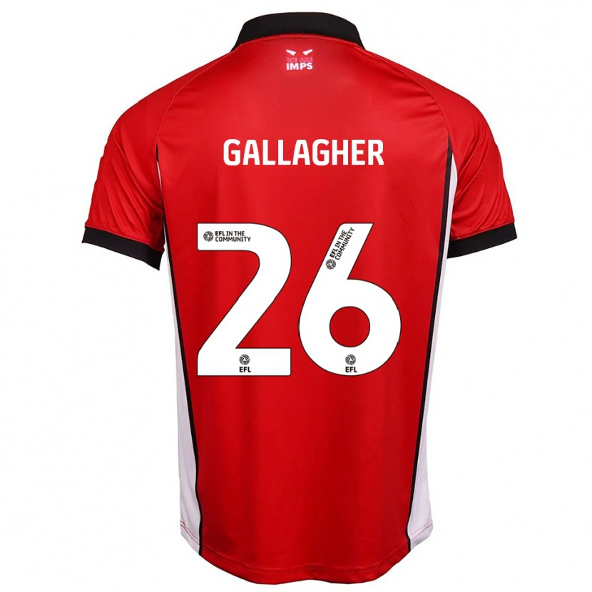 Danxen Homem Camisola Oisín Gallagher #26 Vermelho Branco Principal 2025/26 Camisa