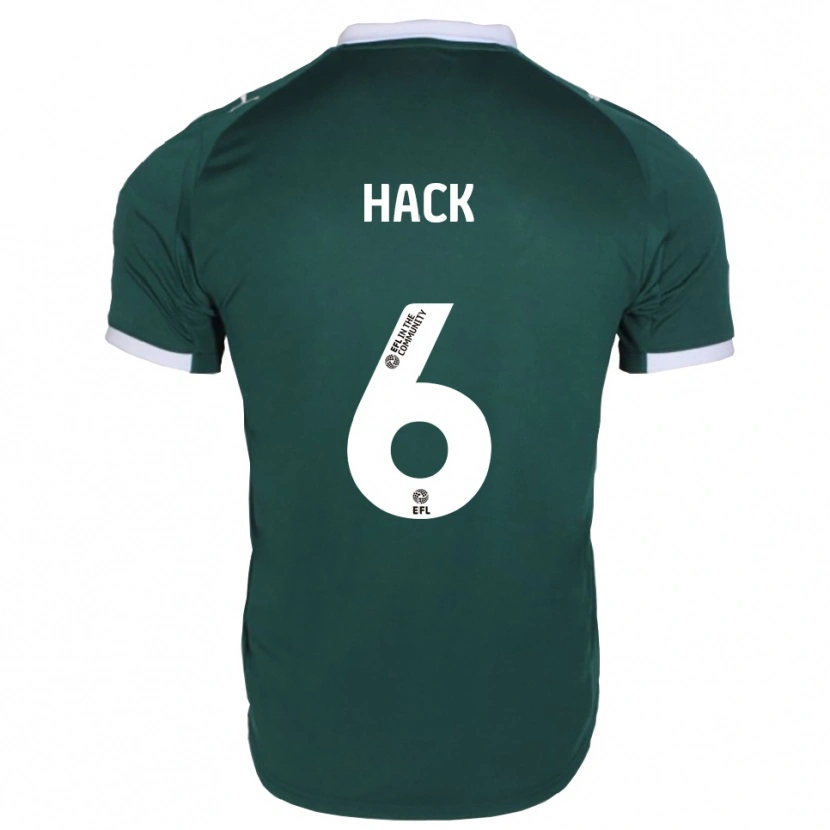 Danxen Homem Camisola Lucy Hack #6 Verde Branco Principal 2025/26 Camisa