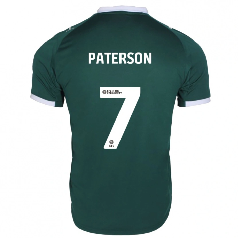 Danxen Homem Camisola Jamie Paterson #7 Verde Branco Principal 2025/26 Camisa