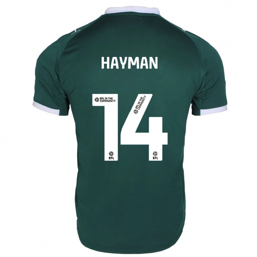 Danxen Homem Camisola Sam Hayman #14 Verde Branco Principal 2025/26 Camisa