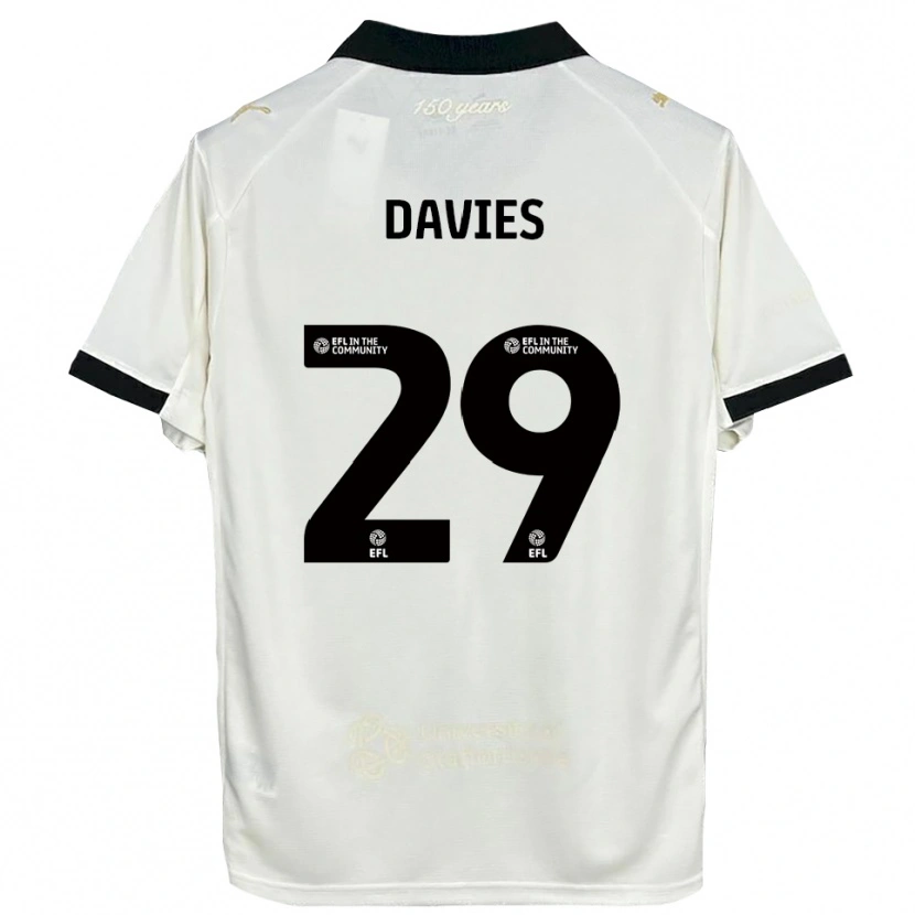Danxen Homem Camisola Arron Davies #29 Branco Sujo Preto Principal 2025/26 Camisa