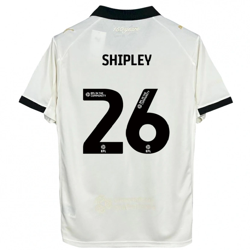 Danxen Homem Camisola Jordan Shipley #26 Branco Sujo Preto Principal 2025/26 Camisa