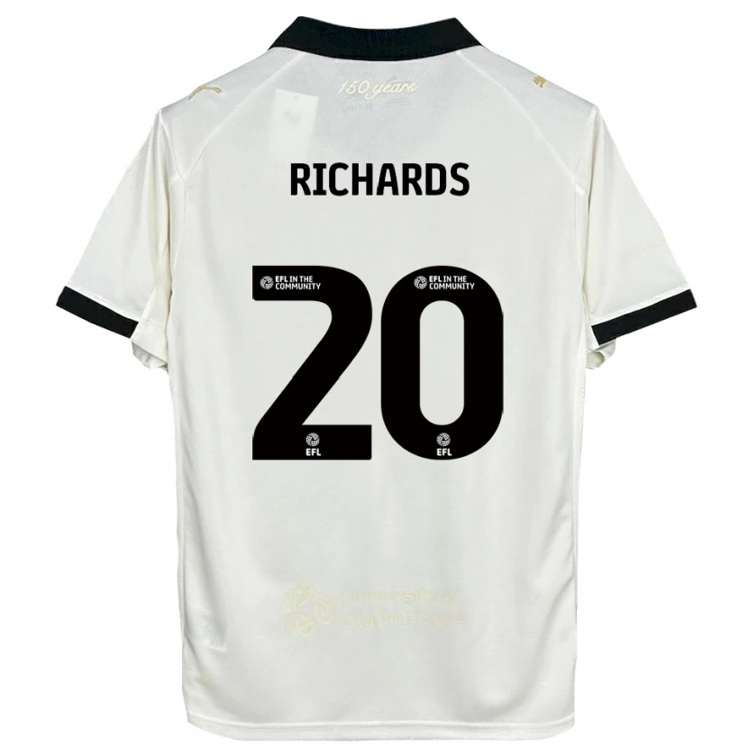 Danxen Homem Camisola Rico Richards #20 Branco Sujo Preto Principal 2025/26 Camisa