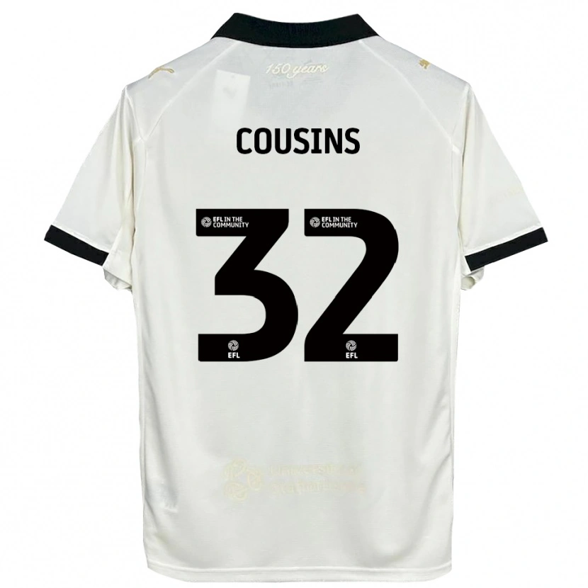 Danxen Homem Camisola Logan Cousins #32 Branco Sujo Preto Principal 2025/26 Camisa