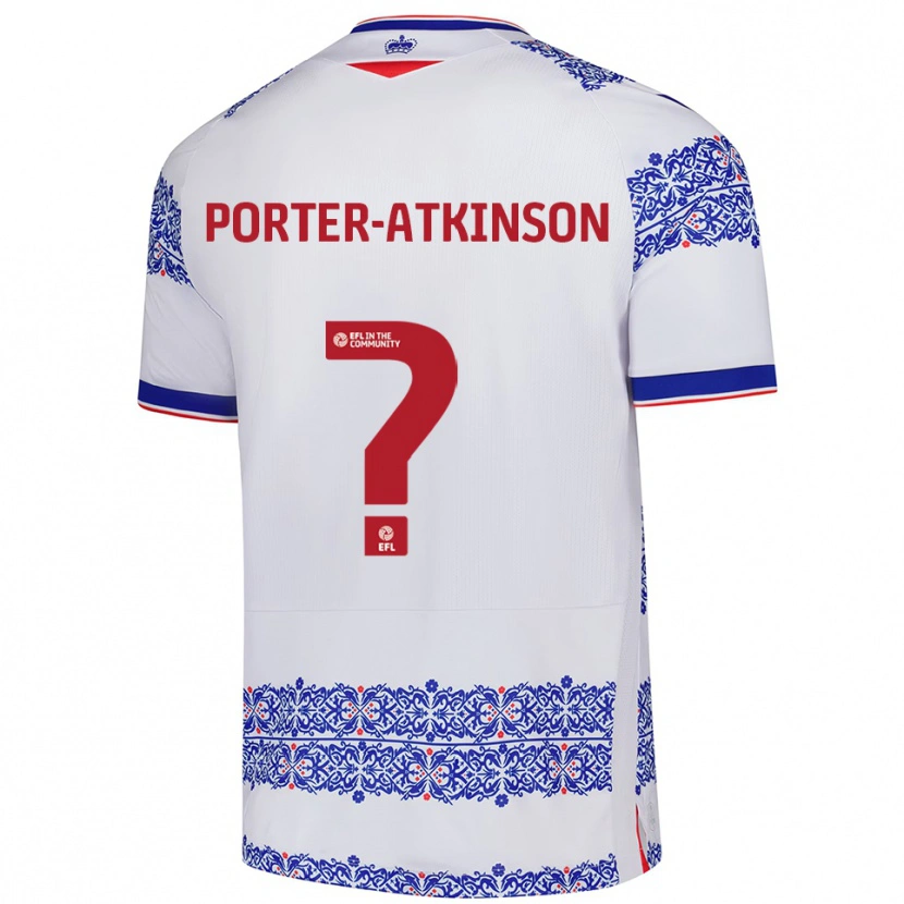 Danxen Homem Camisola Jayden Porter-Atkinson #0 Branco Azul Principal 2025/26 Camisa