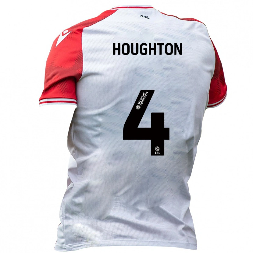 Danxen Homem Camisola Jordan Houghton #4 Branco Vermelho Principal 2025/26 Camisa