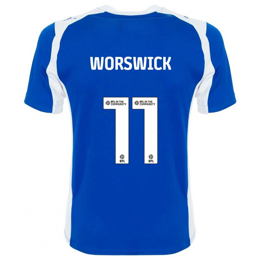 Danxen Homem Camisola Isobel Worswick #11 Azul Branco Principal 2025/26 Camisa