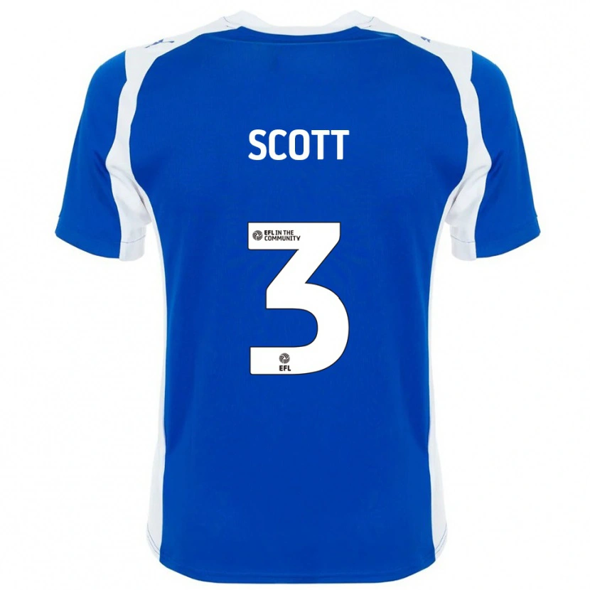 Danxen Homem Camisola Holly Scott #3 Azul Branco Principal 2025/26 Camisa