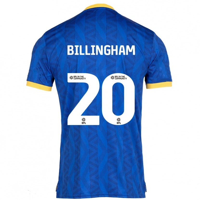 Danxen Homem Camisola Hannah Billingham #20 Azul Marinho Amarelo Principal 2025/26 Camisa