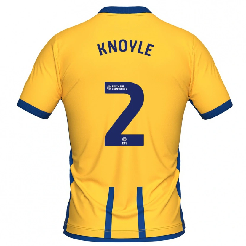 Danxen Homem Camisola Kyle Knoyle #2 Amarelo Azul Principal 2025/26 Camisa