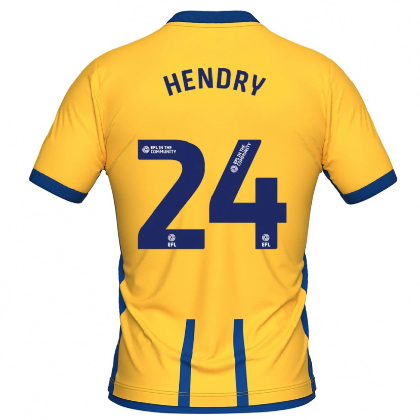 Danxen Homem Camisola Regan Hendry #24 Amarelo Azul Principal 2025/26 Camisa