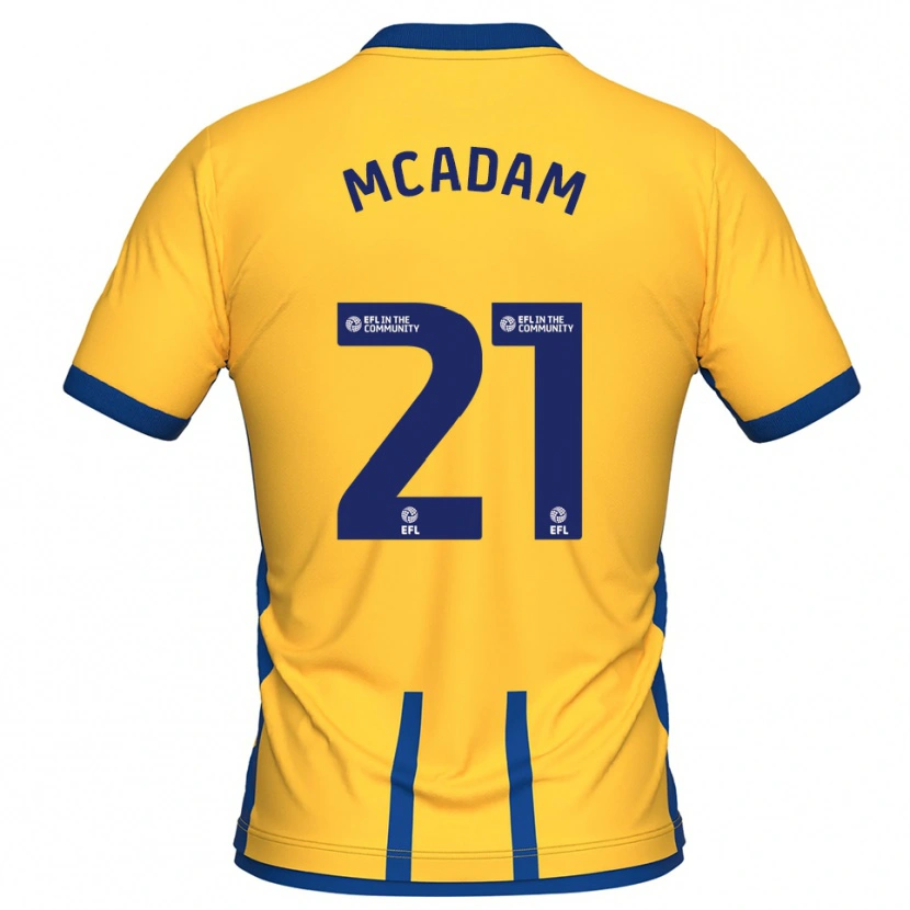 Danxen Homem Camisola Kyle Mcadam #21 Amarelo Azul Principal 2025/26 Camisa