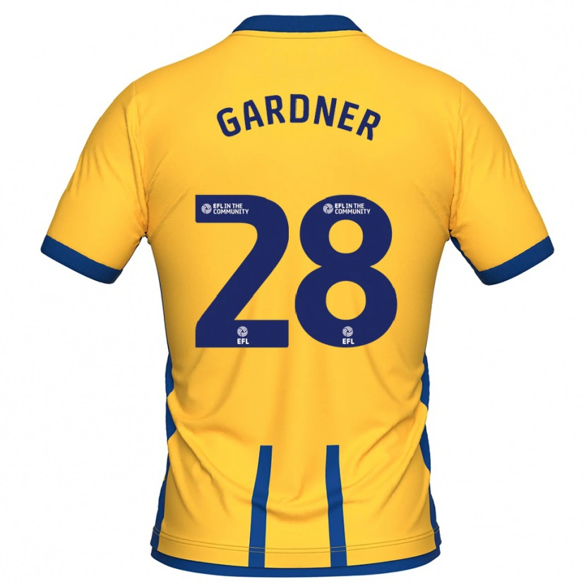 Danxen Homem Camisola Joe Gardner #28 Amarelo Azul Principal 2025/26 Camisa