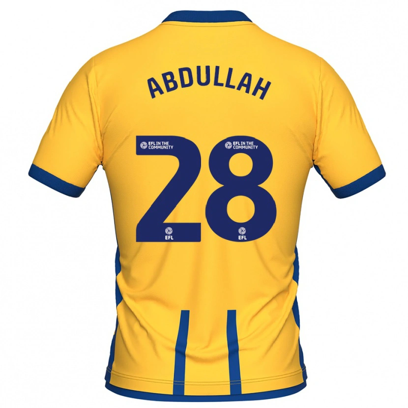 Danxen Homem Camisola Mckeal Abdullah #28 Amarelo Azul Principal 2025/26 Camisa