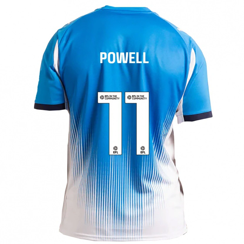 Danxen Homem Camisola Nick Powell #11 Azul Branco Principal 2025/26 Camisa