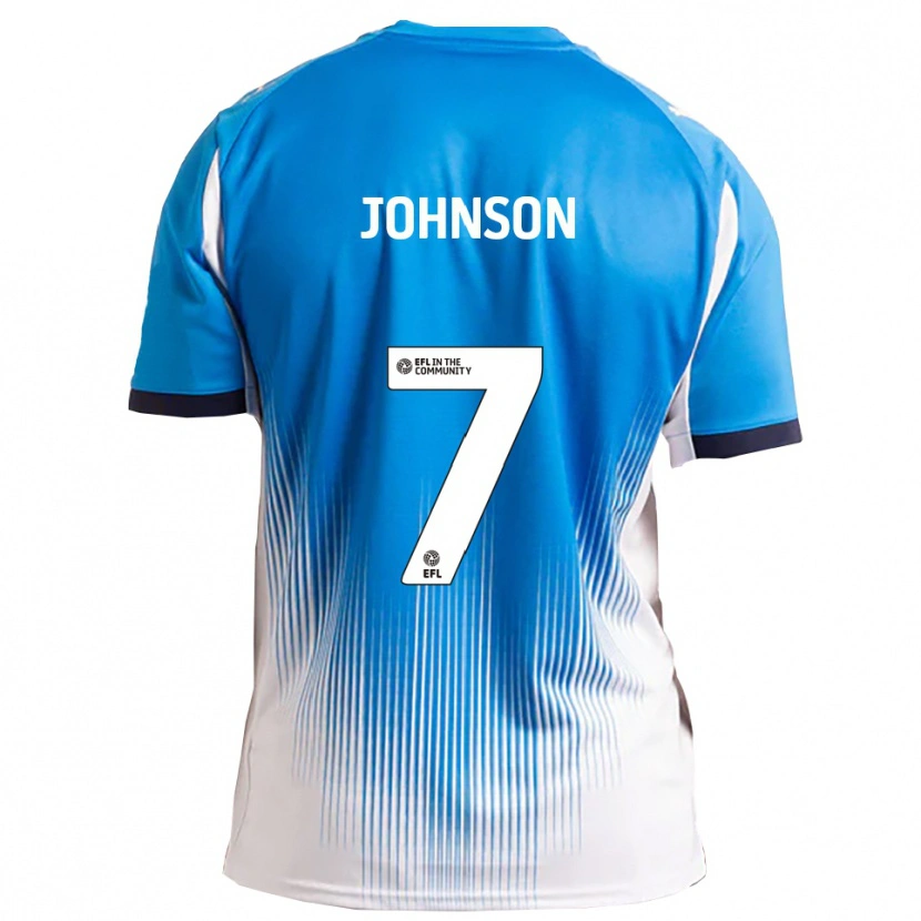 Danxen Homem Camisola Harry Johnson #7 Azul Branco Principal 2025/26 Camisa