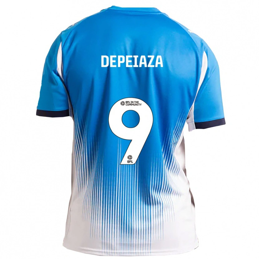 Danxen Homem Camisola Kylan Depeiaza #9 Azul Branco Principal 2025/26 Camisa