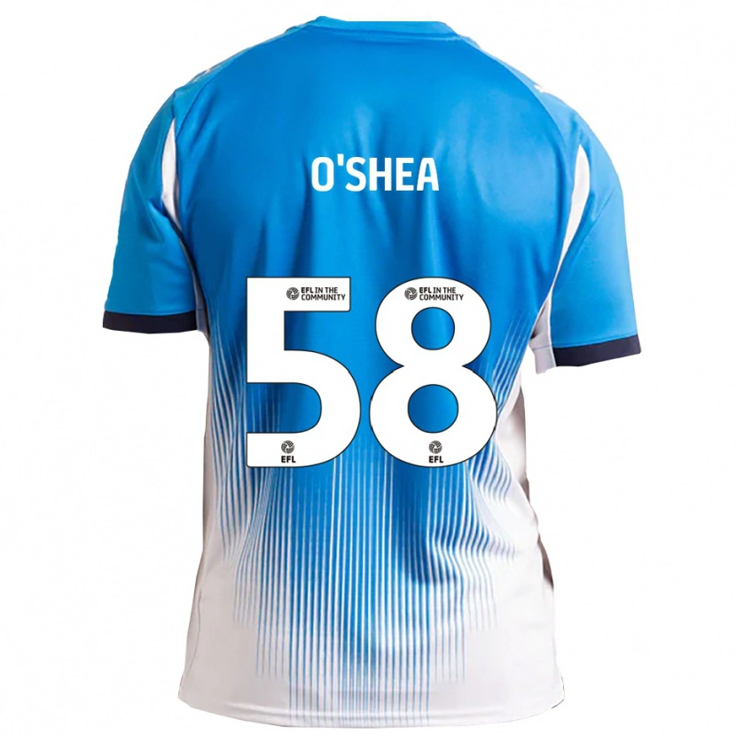 Danxen Homem Camisola Cian O'shea #58 Azul Branco Principal 2025/26 Camisa