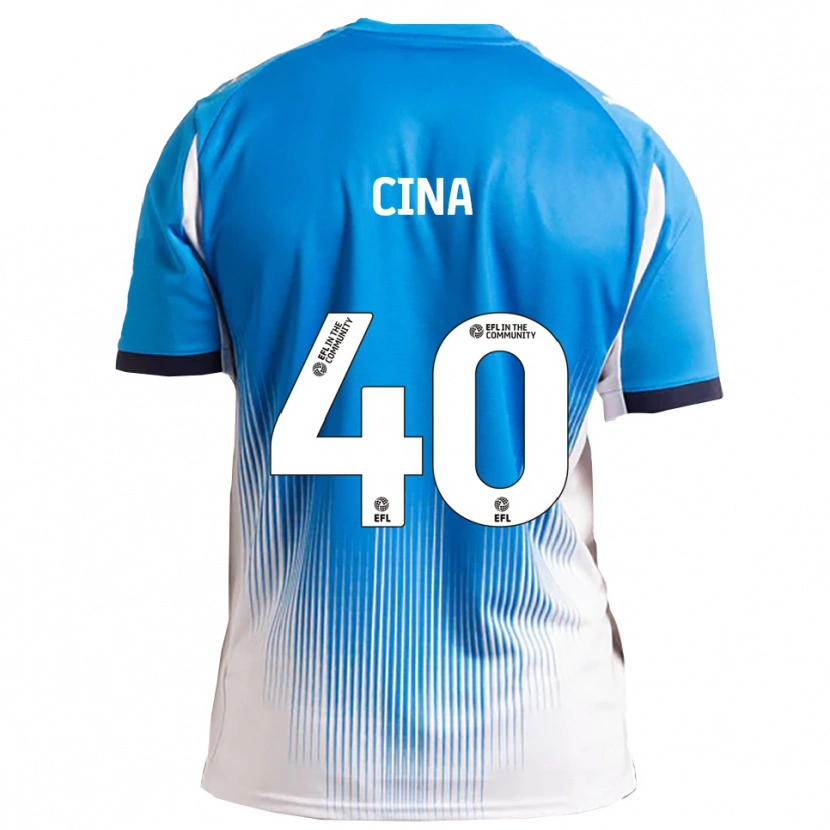 Danxen Homem Camisola Bruno Cina #40 Azul Branco Principal 2025/26 Camisa