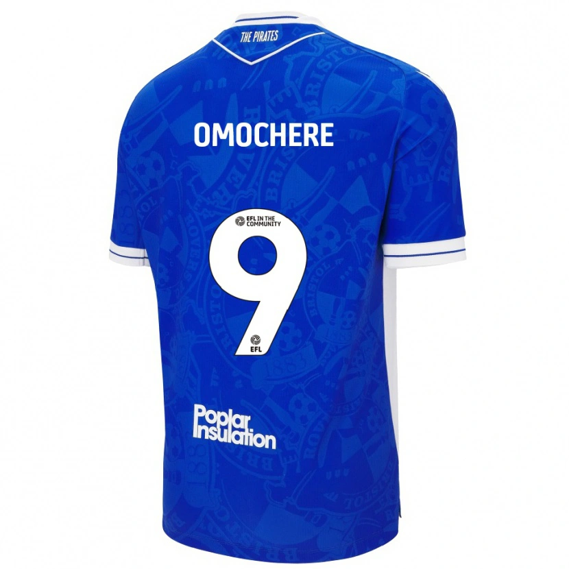 Danxen Homem Camisola Promise Omochere #9 Azul Branco Principal 2025/26 Camisa