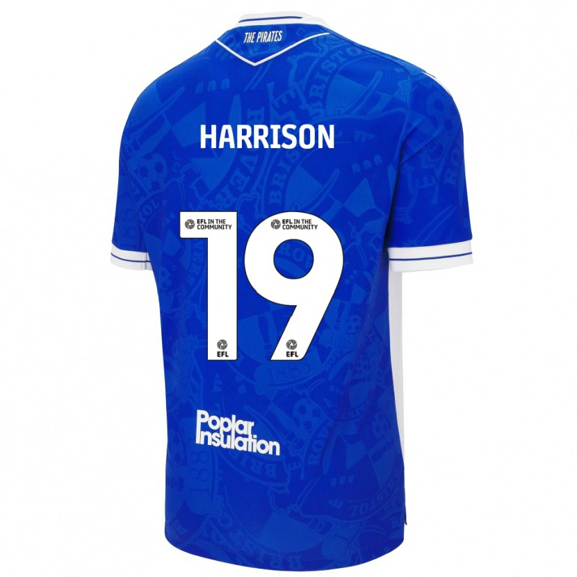 Danxen Homem Camisola Ellis Harrison #19 Azul Branco Principal 2025/26 Camisa
