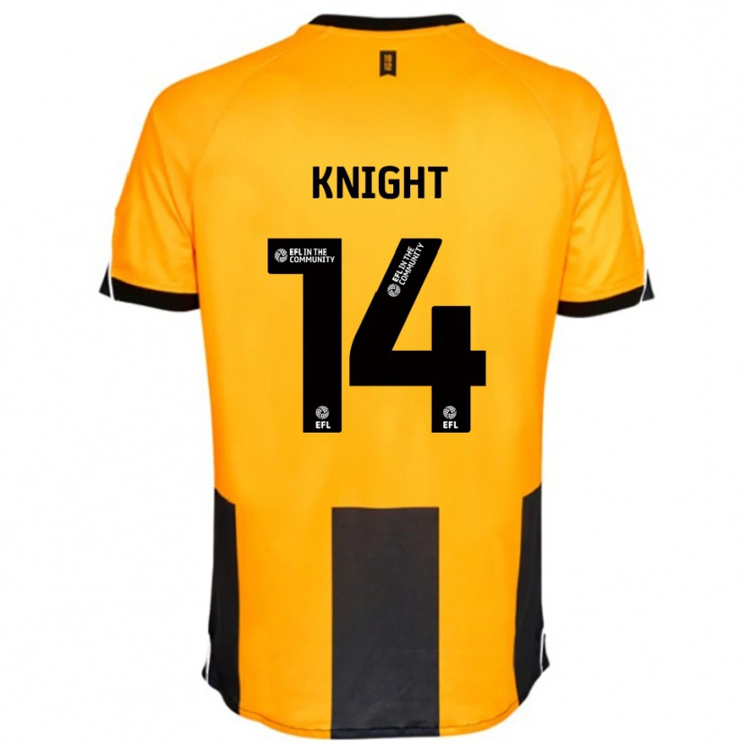 Danxen Homem Camisola Ben Knight #14 Laranja Preto Principal 2025/26 Camisa
