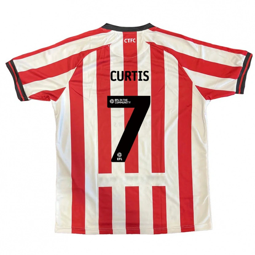 Danxen Homem Camisola Amelie Curtis #7 Vermelho Branco Preto Principal 2025/26 Camisa