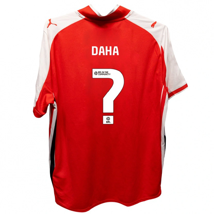 Danxen Homem Camisola Hermann Daha #0 Vermelho Branco Principal 2025/26 Camisa