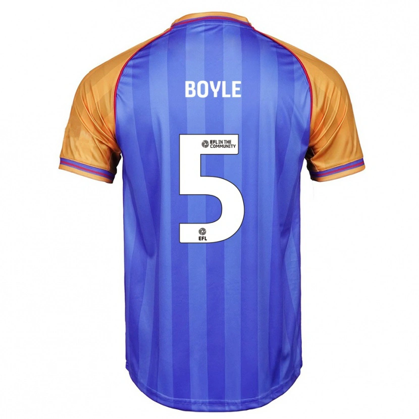 Danxen Homem Camisola Will Boyle #5 Azul Laranja Principal 2025/26 Camisa