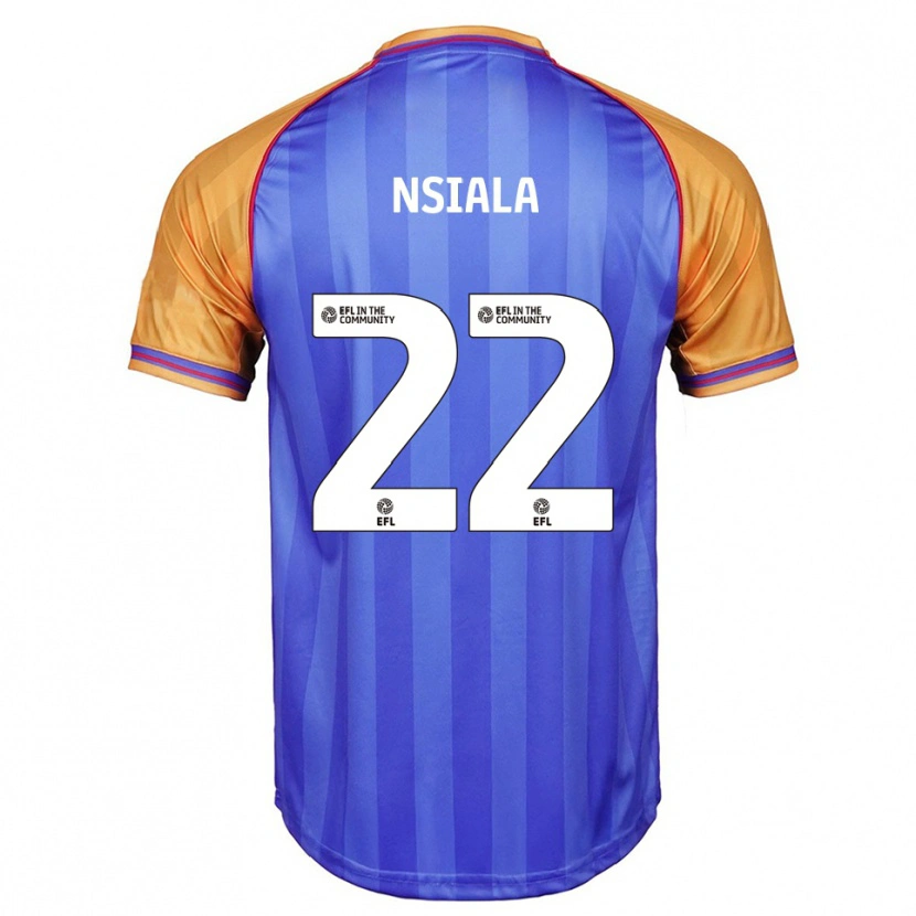 Danxen Homem Camisola Toto Nsiala #22 Azul Laranja Principal 2025/26 Camisa