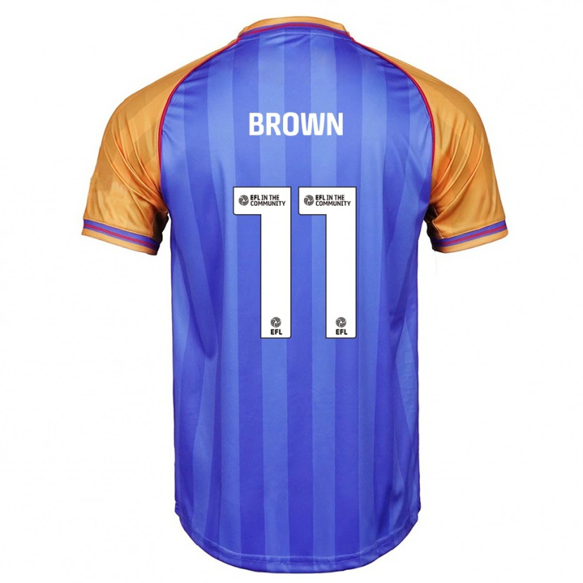 Danxen Homem Camisola Lucy Brown #11 Azul Laranja Principal 2025/26 Camisa