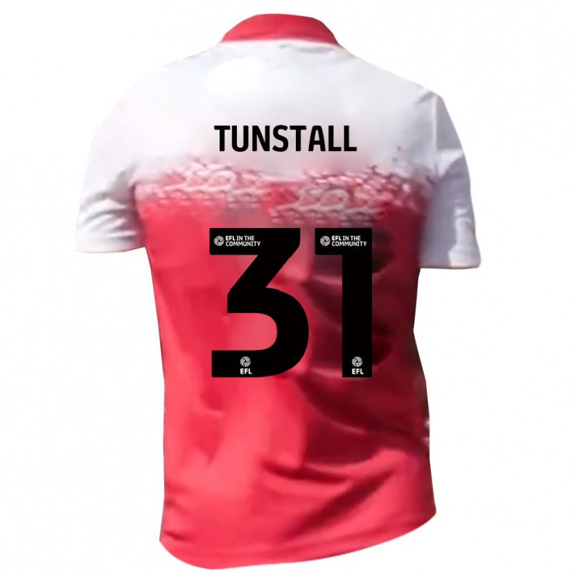 Danxen Homem Camisola Finlay Tunstall #31 Vermelho Branco Principal 2025/26 Camisa