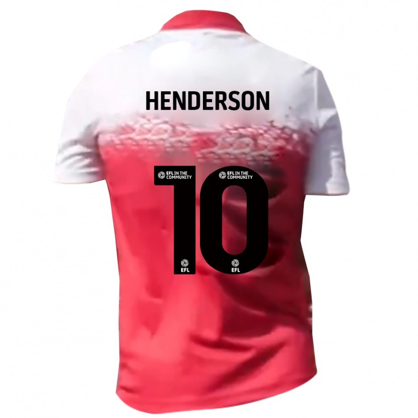 Danxen Homem Camisola Alex Henderson #10 Vermelho Branco Principal 2025/26 Camisa