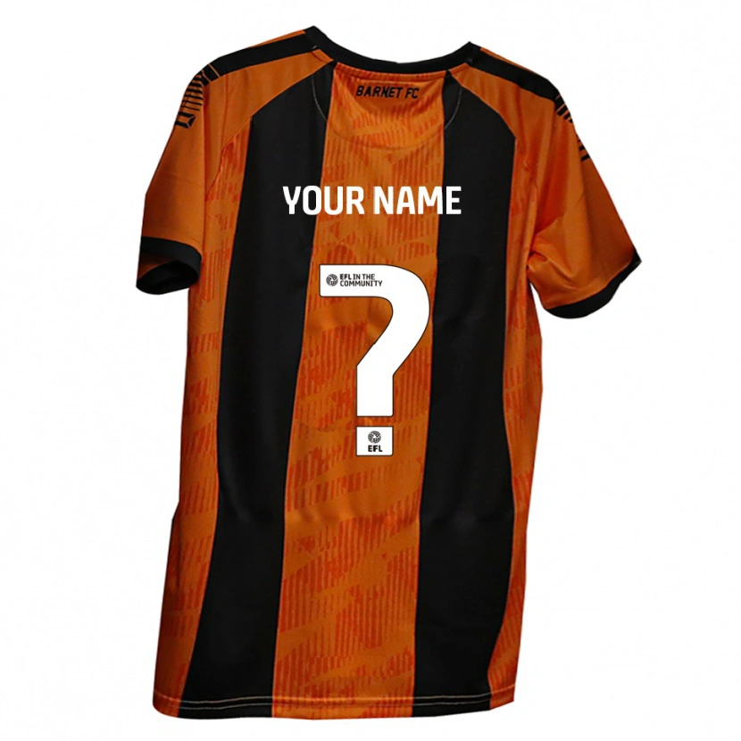 Danxen Homem Camisola Seu Nome #0 Laranja Preto Principal 2025/26 Camisa