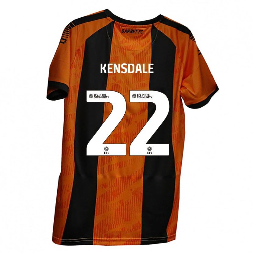 Danxen Homem Camisola Ollie Kensdale #22 Laranja Preto Principal 2025/26 Camisa