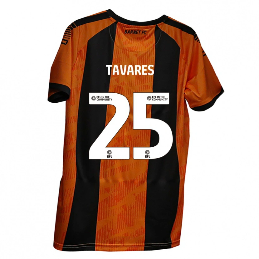 Danxen Homem Camisola Nikola Tavares #25 Laranja Preto Principal 2025/26 Camisa